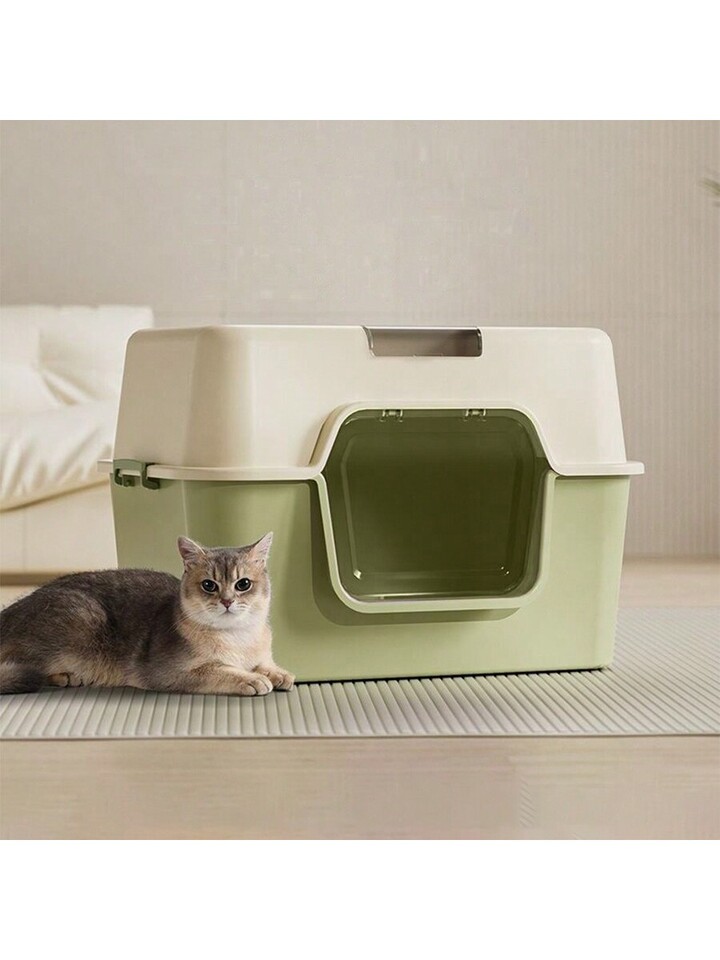 Arenera Cerrada para Gatos con Puerta y Tapa Superior 51 × 35.5 × 35 cm