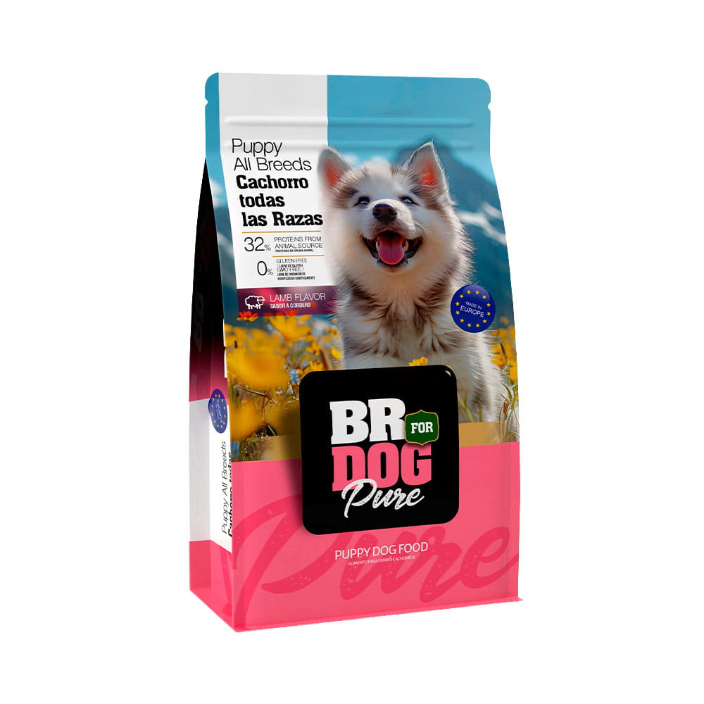 Alimento Seco para Perros Cachorros BR For Dog Pure Cordero Todas las Razas 1 kg
