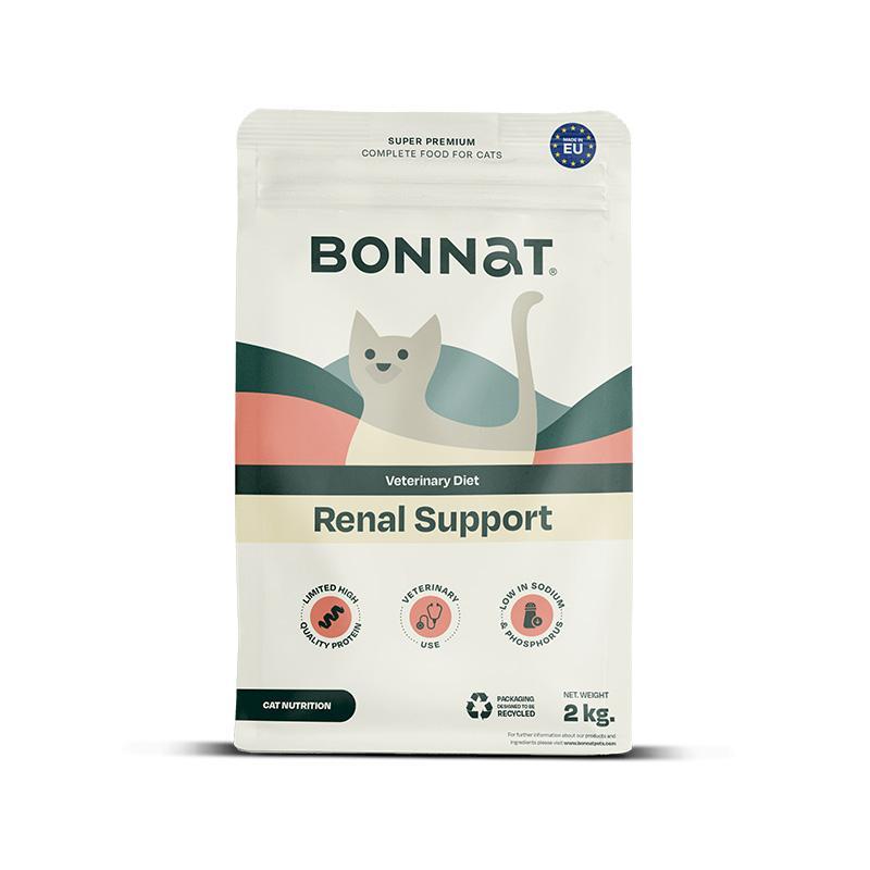 Alimento Seco para Gatos Adultos Bonnat Veterinary Diet Renal Support 2 kg