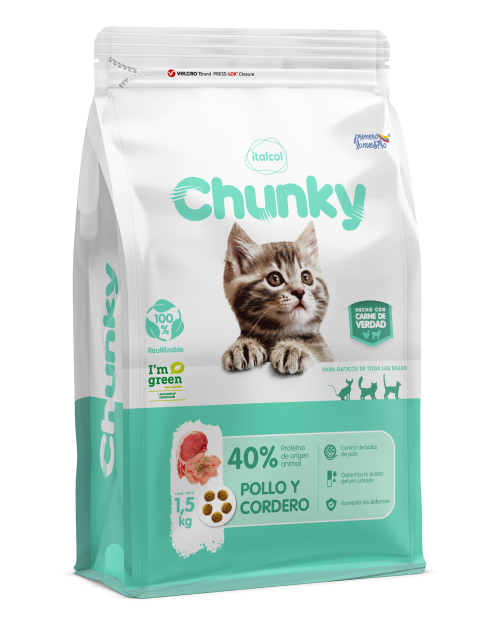 Alimento Seco Chunky Gaticos Pollo y Cordero 1,5 kg