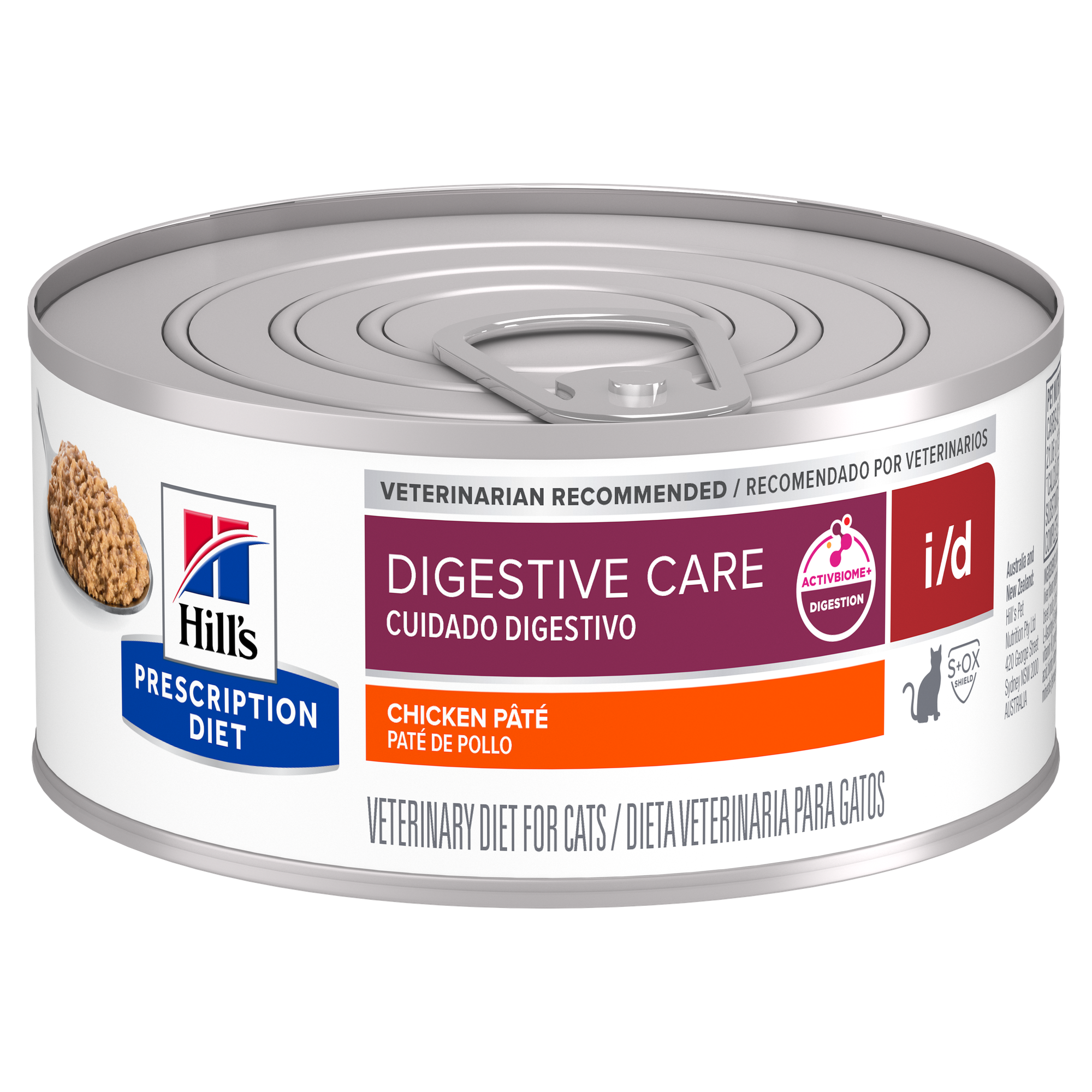 Alimento Húmedo para Gatos Hills Prescription Diet i/d Cuidado Digestivo Paté de Pollo 156 g