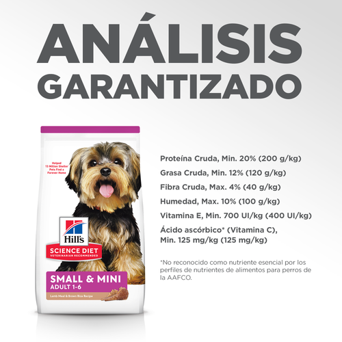 Alimento Seco para Perros Hills Science Diet Small & Mini Adult 1 a 6 Años Sabor Pollo 2,04 Kg