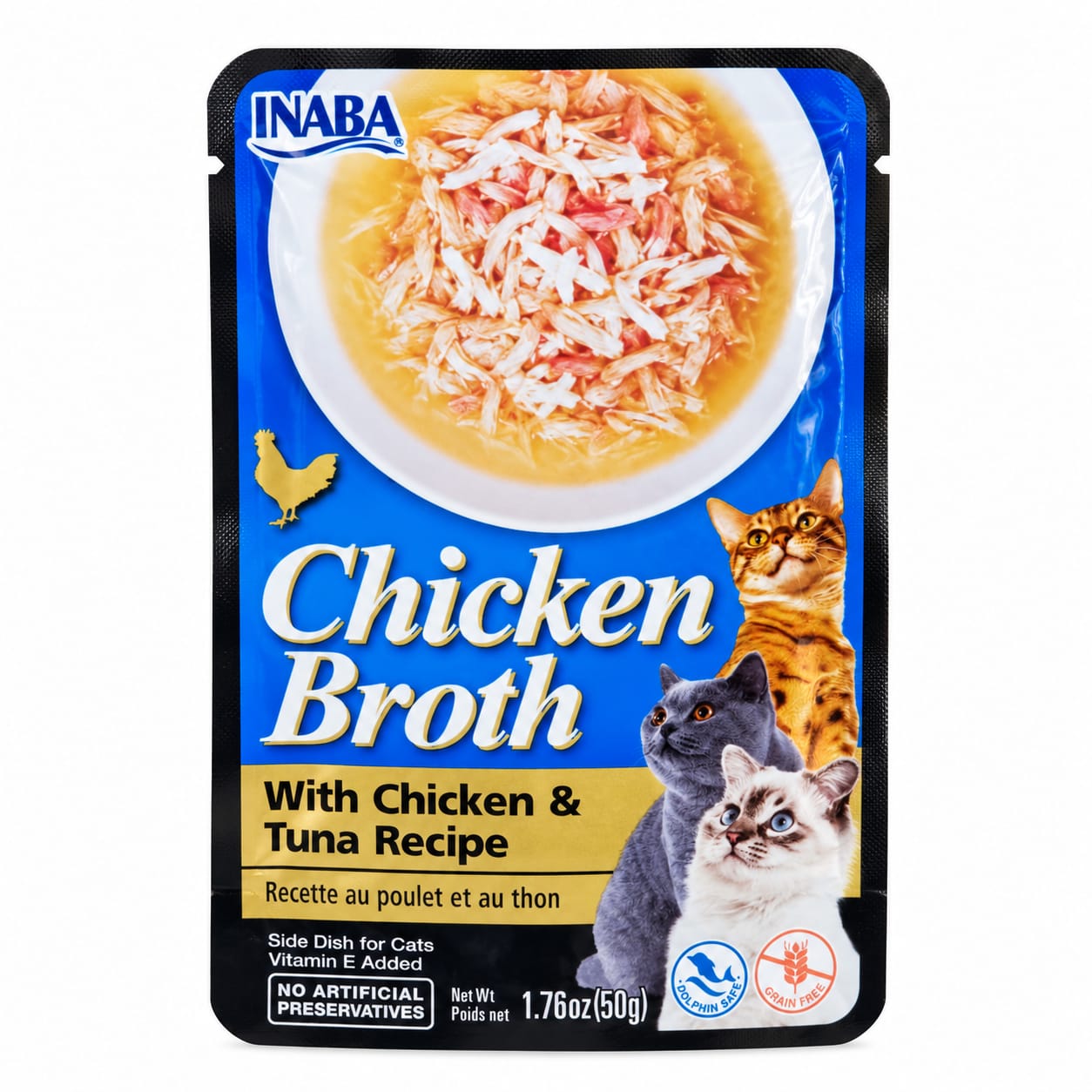 Churu Chicken Broth INABA con Pollo y Atún para Gatos 50 g