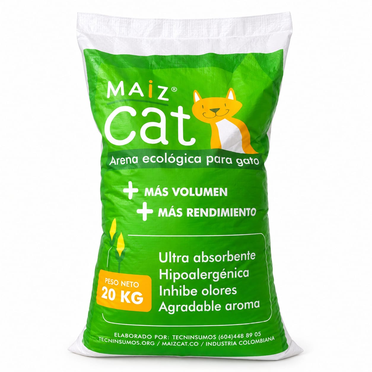 Arena Sanitaria para Gatos Maíz Cat 20 kg