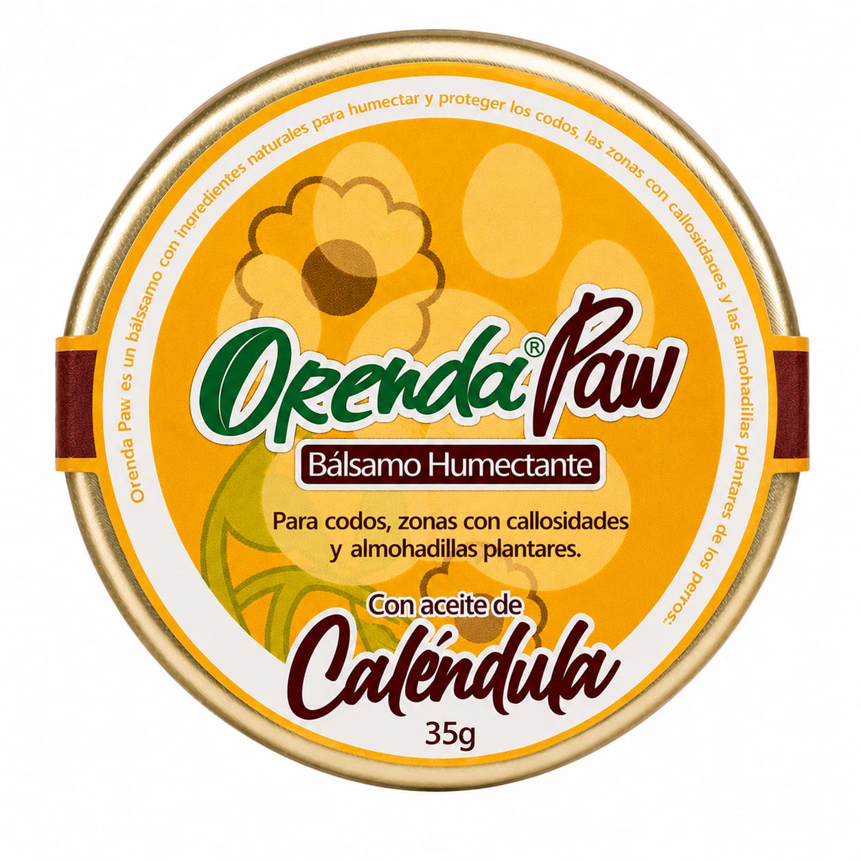 Bálsamo Humectante para Perros Orenda Paw con Aceite de Caléndula 35 g