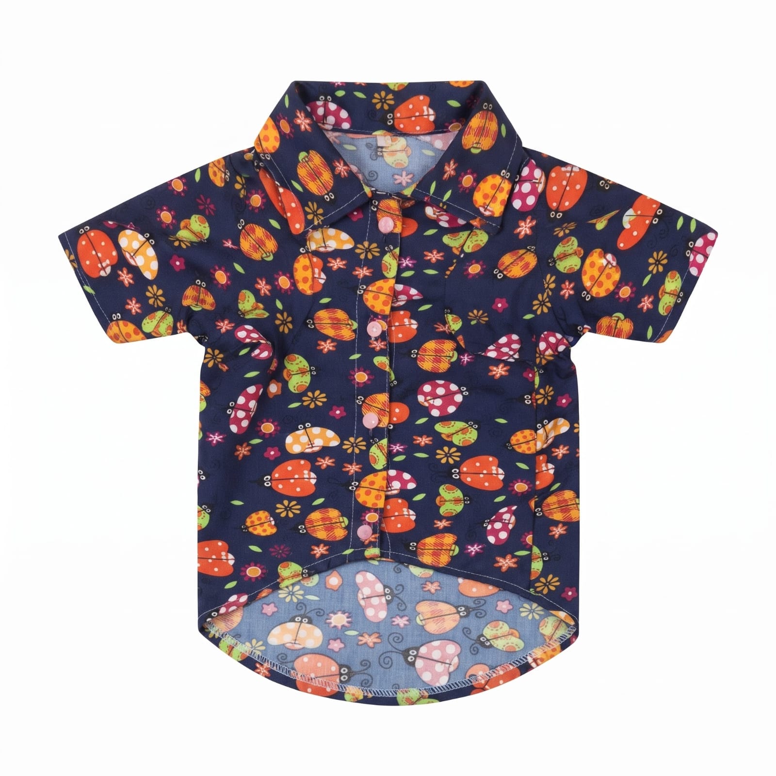 Camisa Guayabera Estampada para Perros Talla L