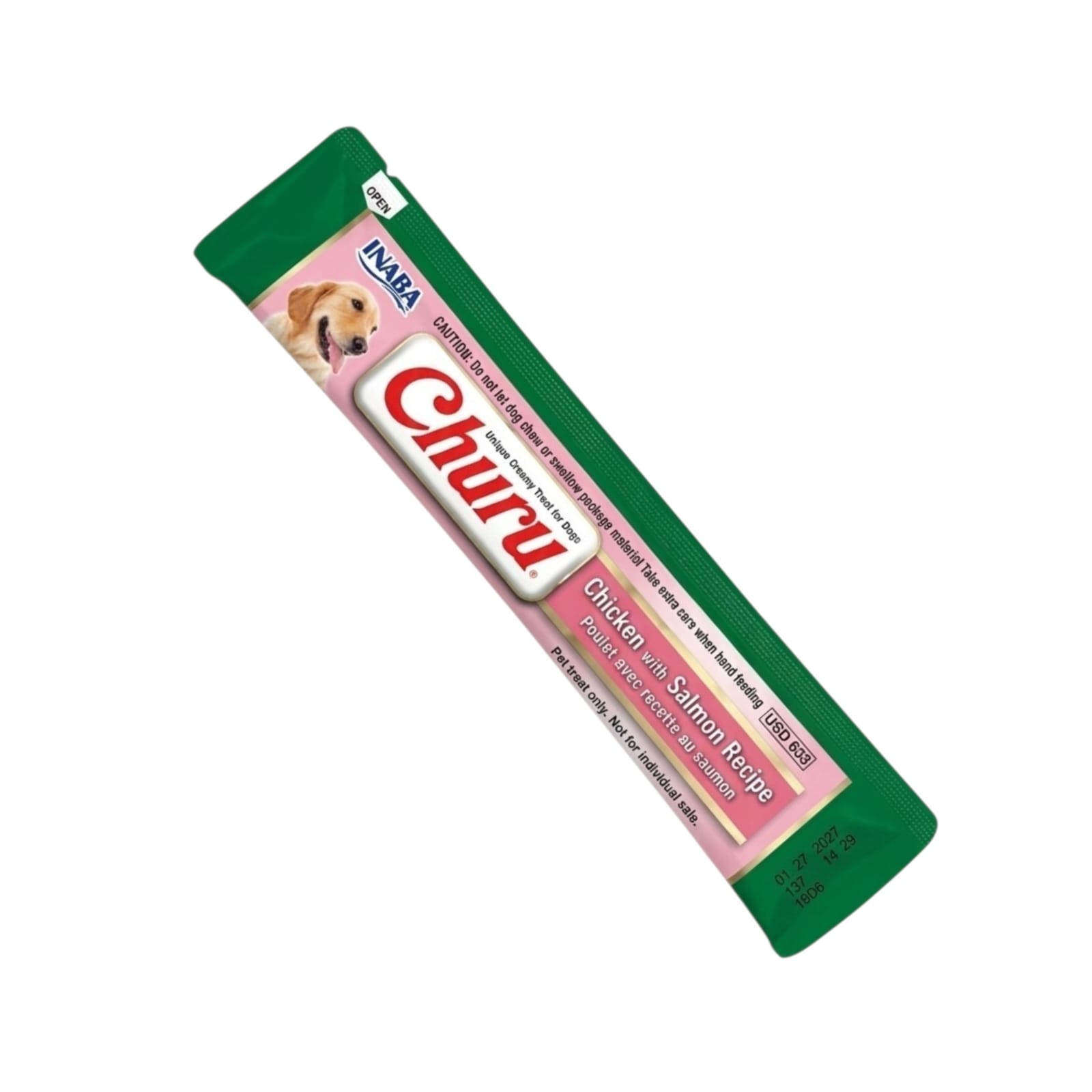Snack Cremoso para Perros Churu Pollo con Queso y Pollo con Salmón 14 g