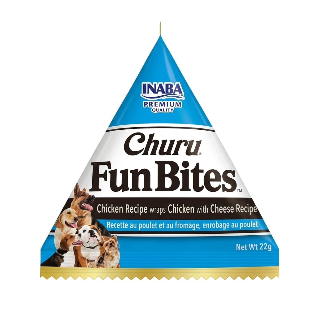 Snack para Perros Churu Fun Bites Pollo con Atún y Pollo con Queso 22 g