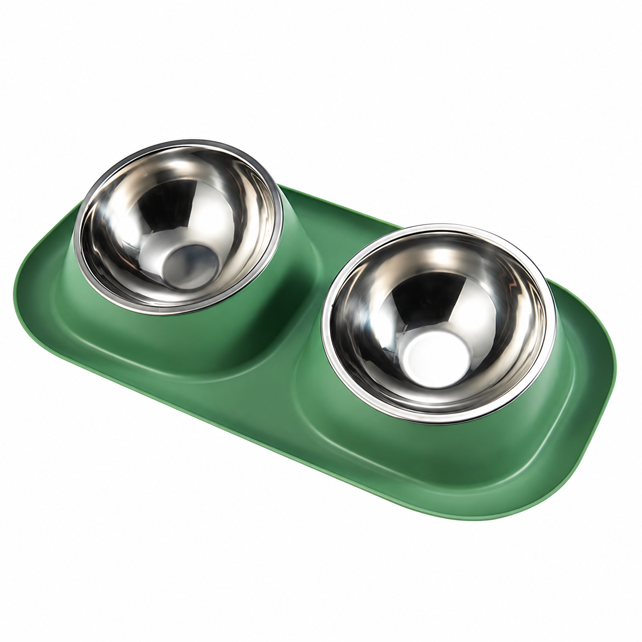 Comedero Doble Anti hormigas para Perros y Gatos con Platos de Acero Inoxidable