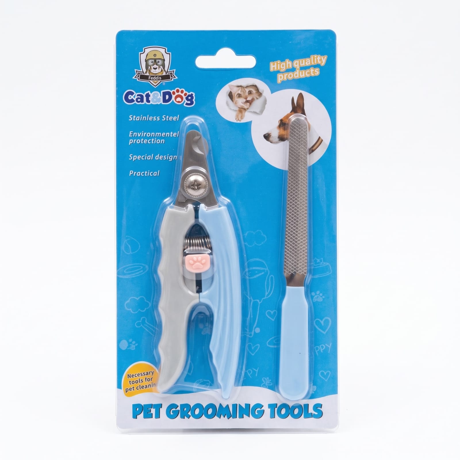 Kit Cortaúñas y Lima en Acero Inoxidable para Perros y Gatos