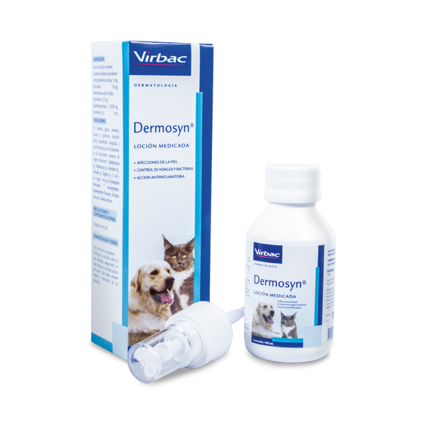 Loción Medicada Dermosyn para Perros y Gatos 50 mL