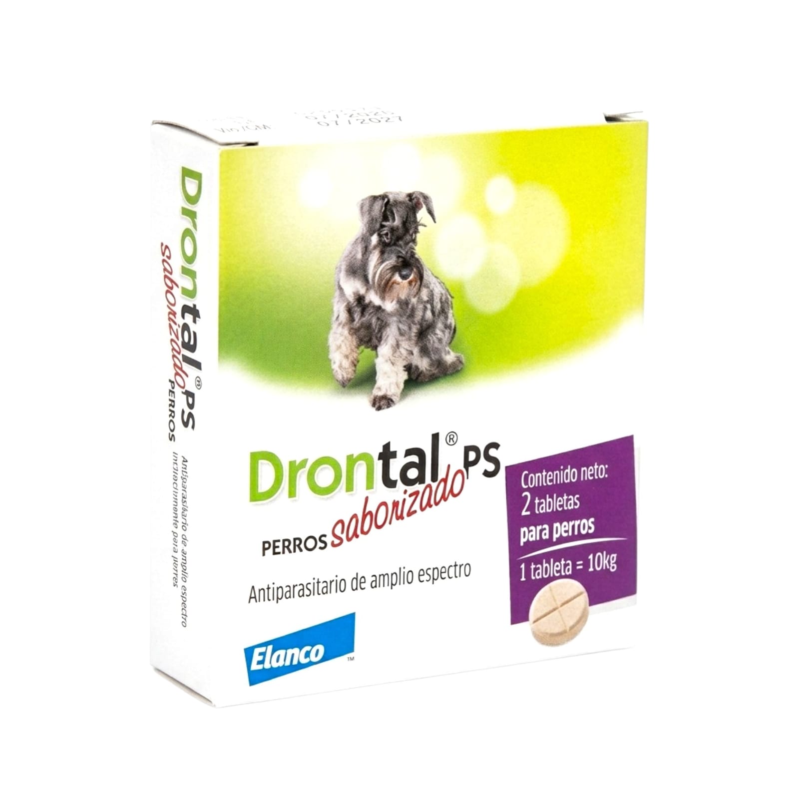 Antiparasitario para Perros Medianos Drontal Plus Saborizado 10 kg x 2 Tabletas