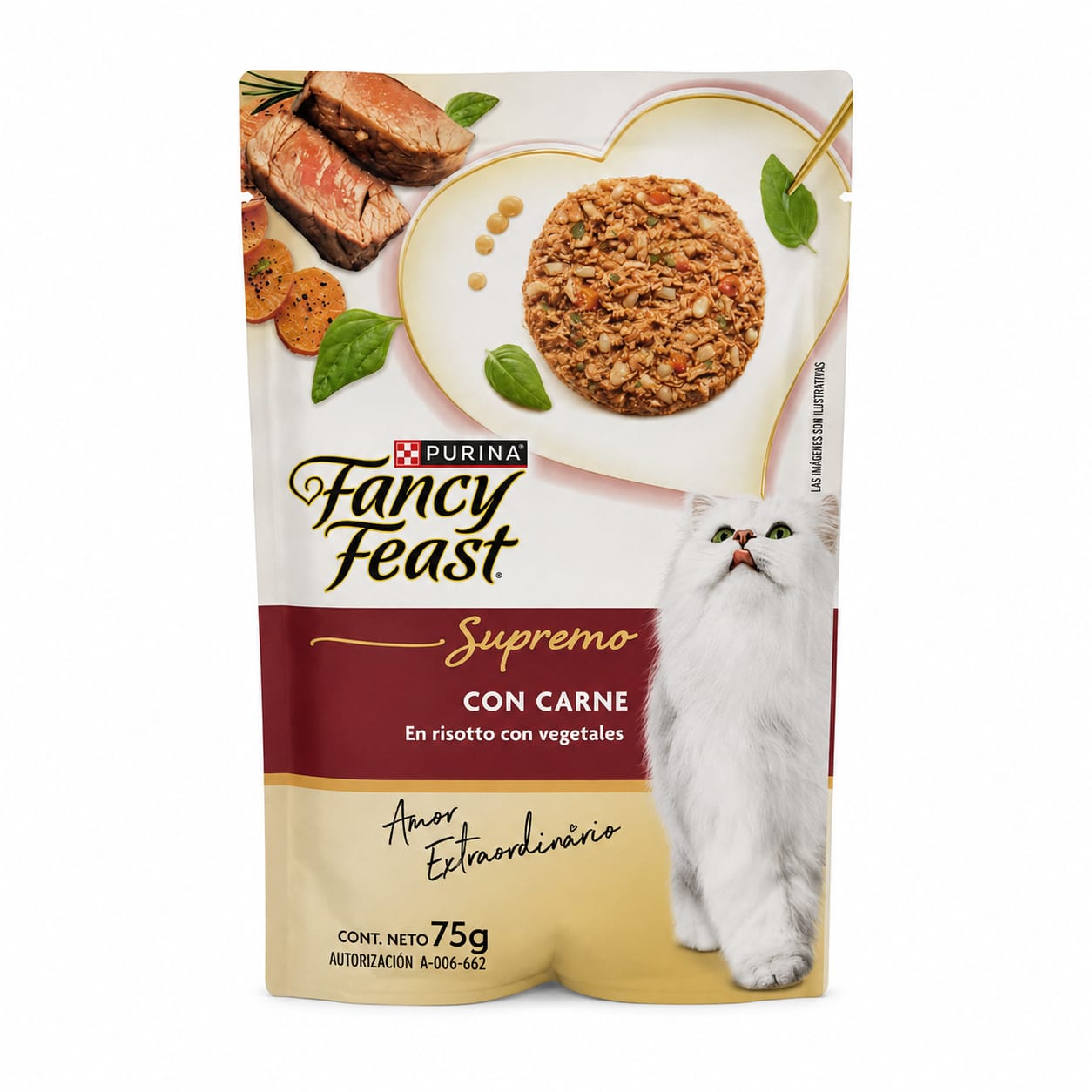 Fancy Feast Supremo con Carne en Risotto con Vegetales Alimento Húmedo para Gatos Adultos 75 g