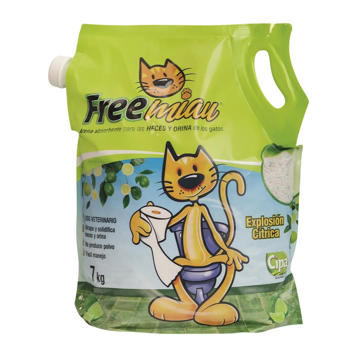 Arena Sanitaria Freemiau Explosión Cítrica 7 Kg