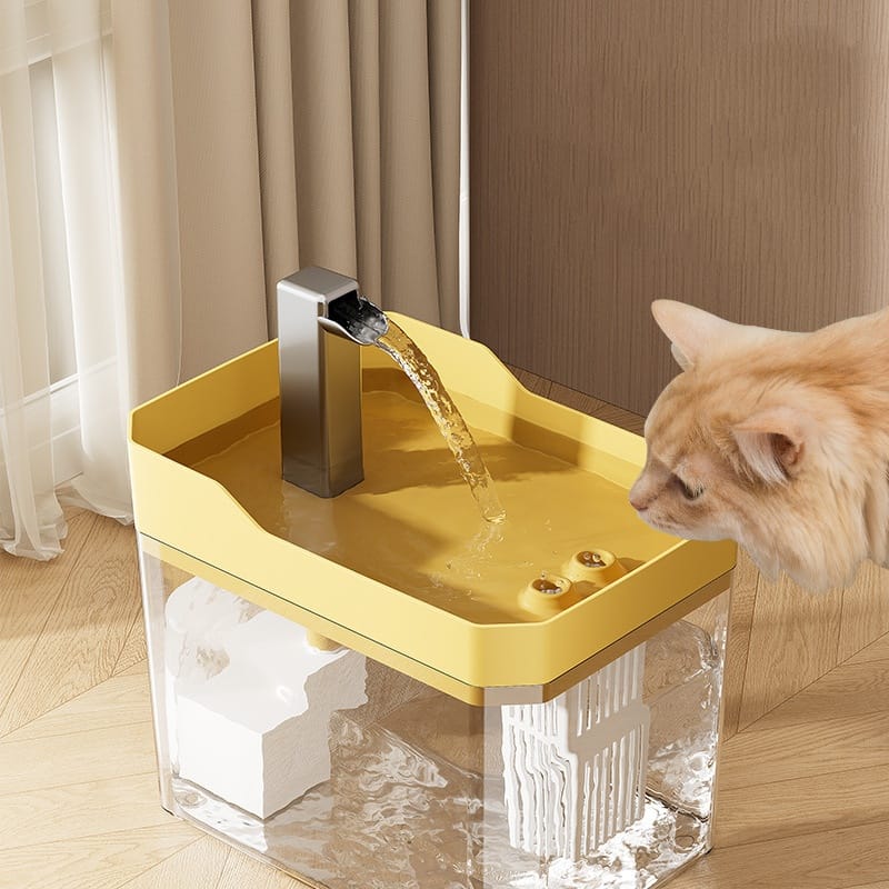 Fuente de Agua para Perros y Gatos con Canilla, Filtro y Alimentación USB