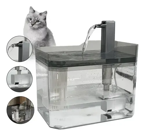 Fuente de Agua para Perros y Gatos con Canilla, Filtro y Alimentación USB