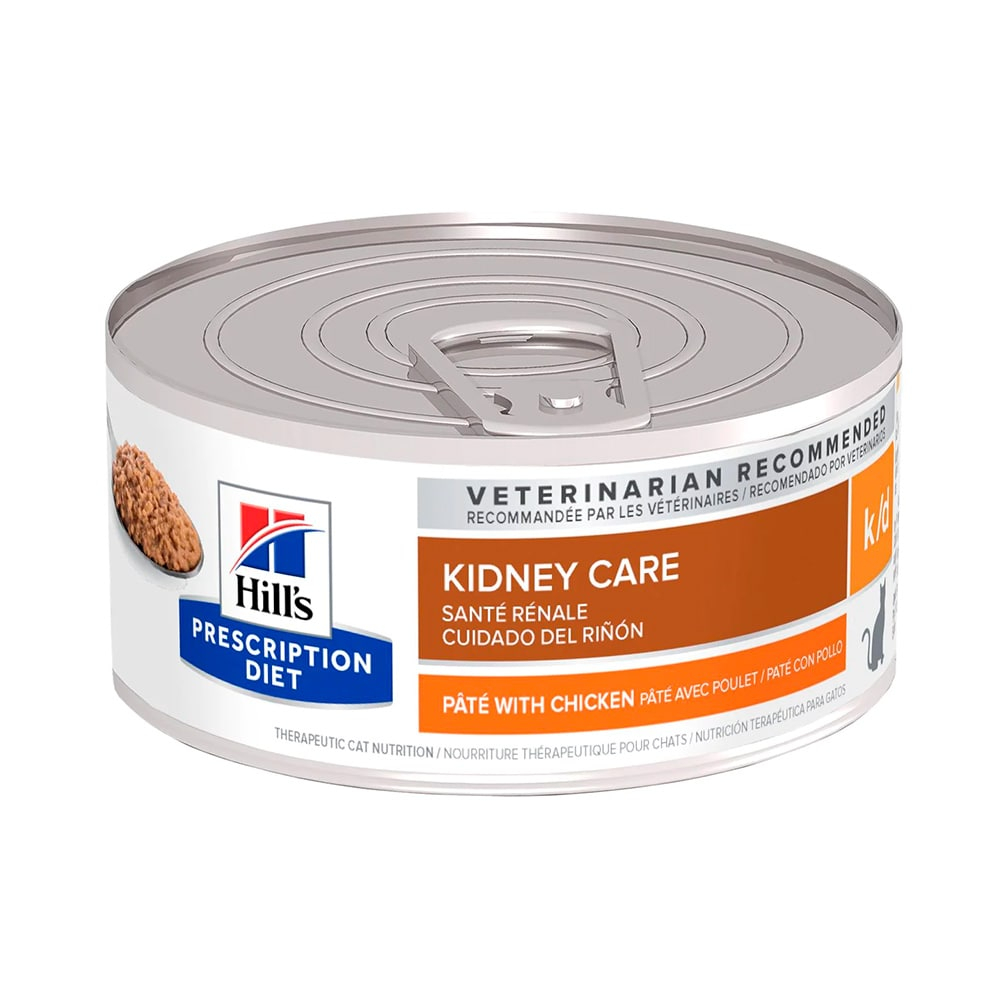 Alimento Húmedo para Gatos Hills Prescription Diet k/d Cuidado Renal Paté con Pollo 156 g