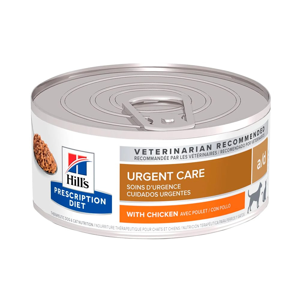 Hills Prescription Diet AD Urgent Care con Pollo para Perros y Gatos lata de 156 g