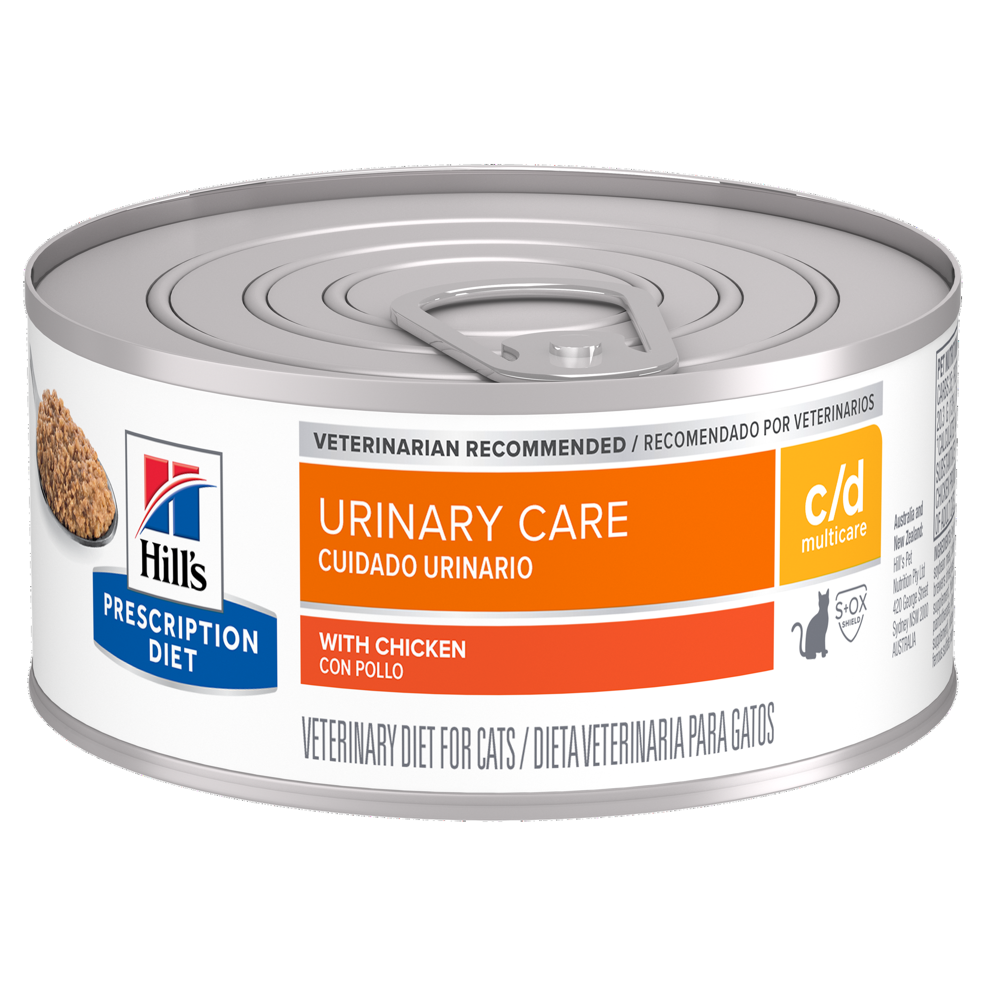 Alimento Húmedo para Gatos Hills Prescription Diet c/d con Pollo Cuidado Urinario 156 g
