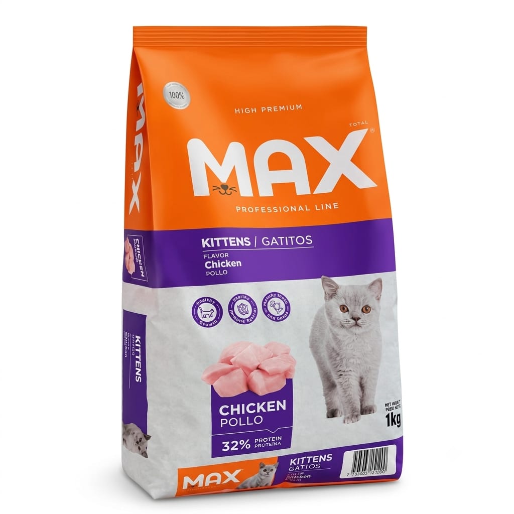 Alimento Seco para Gatitos Max Cat Professional Line Kittens con Pollo 1 kg