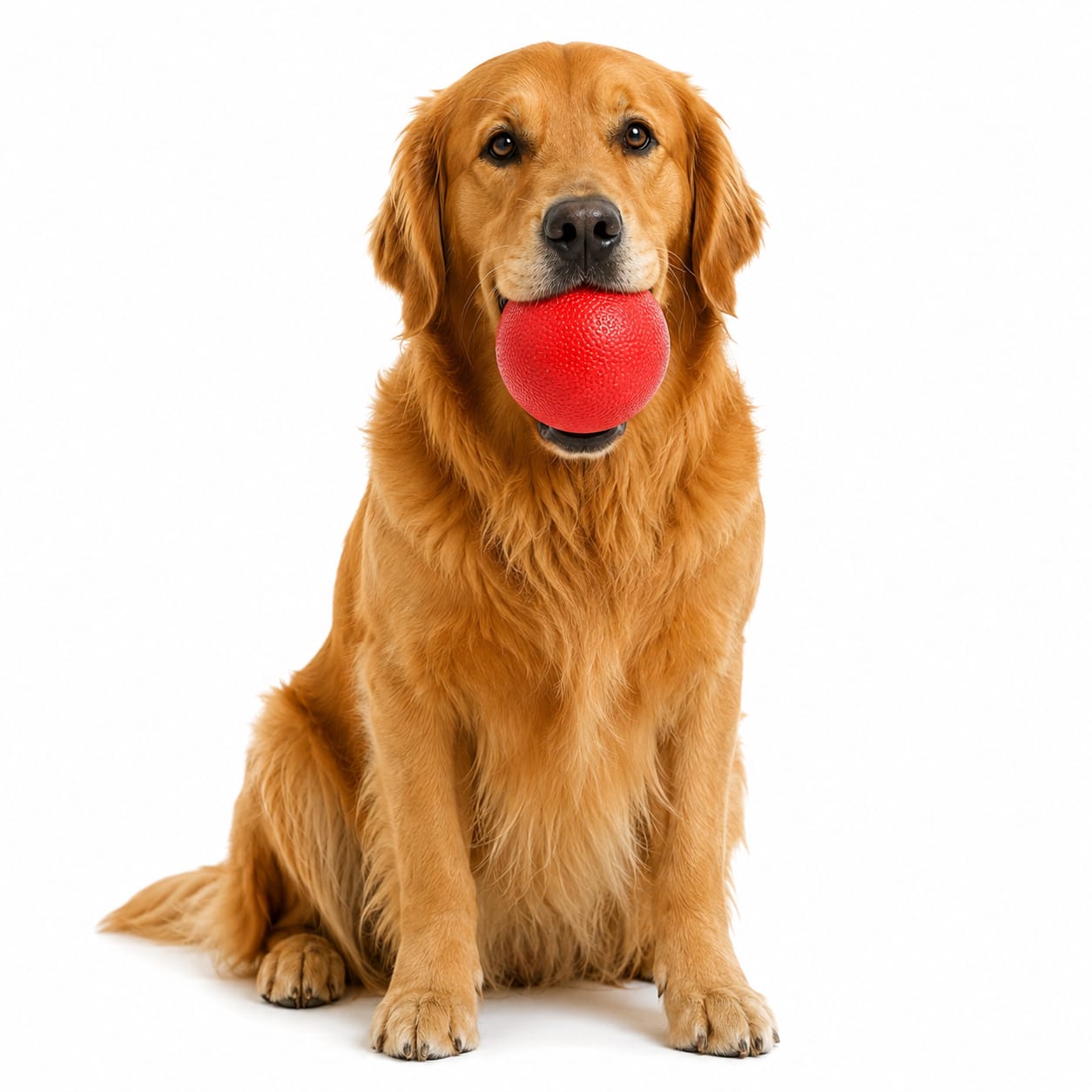 Pelota para Perros Roja Muy Dura y Rígida – 27 cm