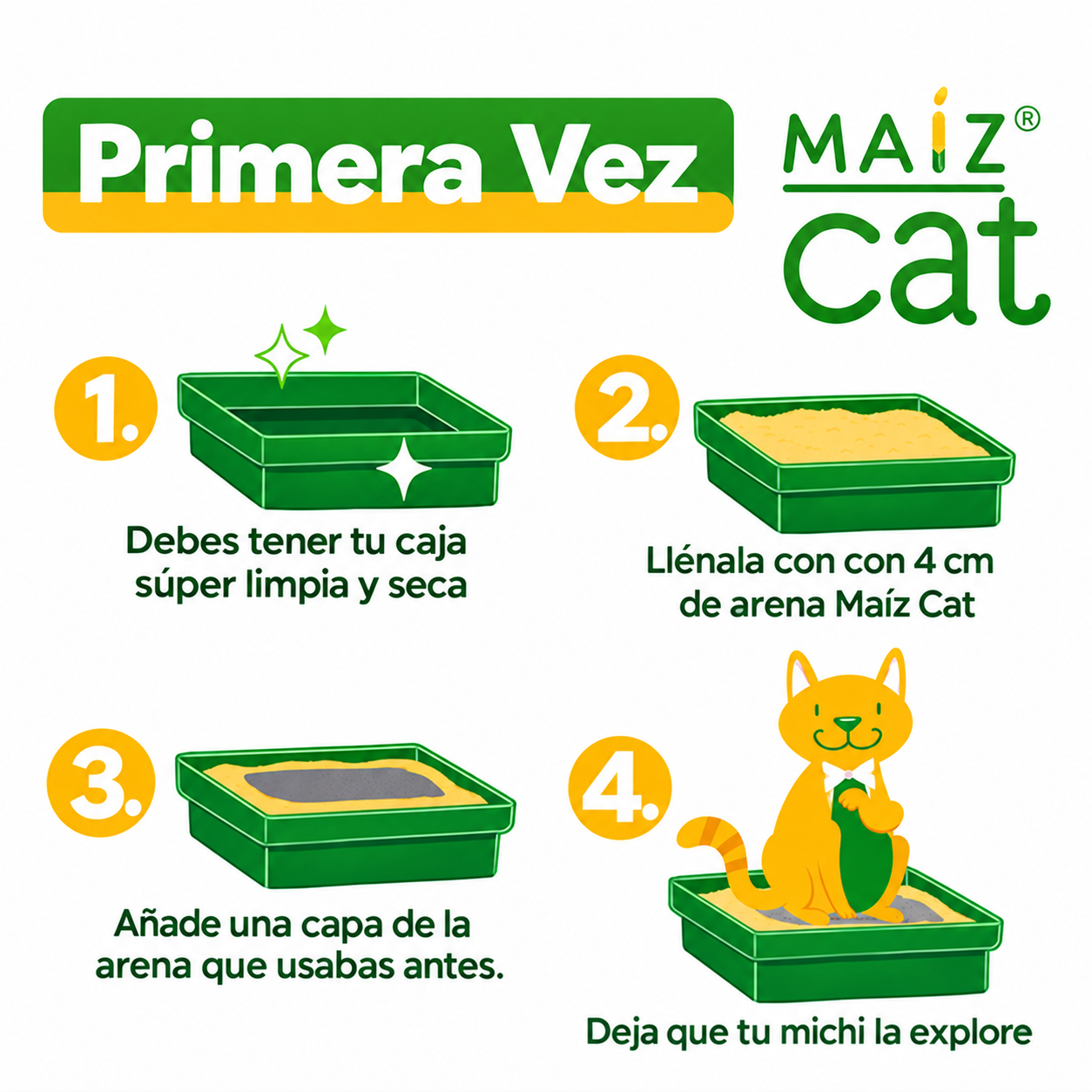 Arena Sanitaria para Gatos Maíz Cat 20 kg