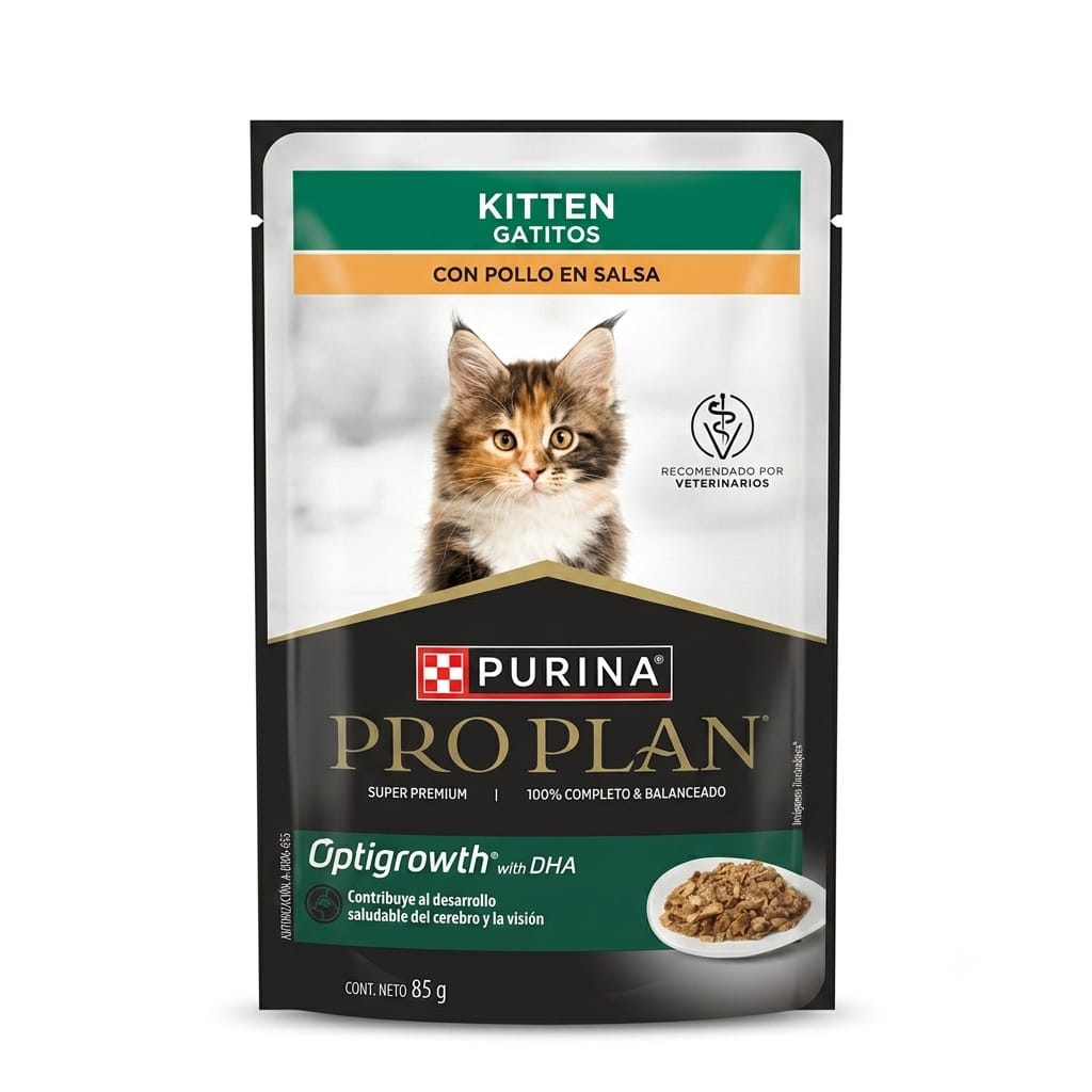Alimento Húmedo para Gatitos Pro Plan Kitten con Pollo en Salsa 85 g