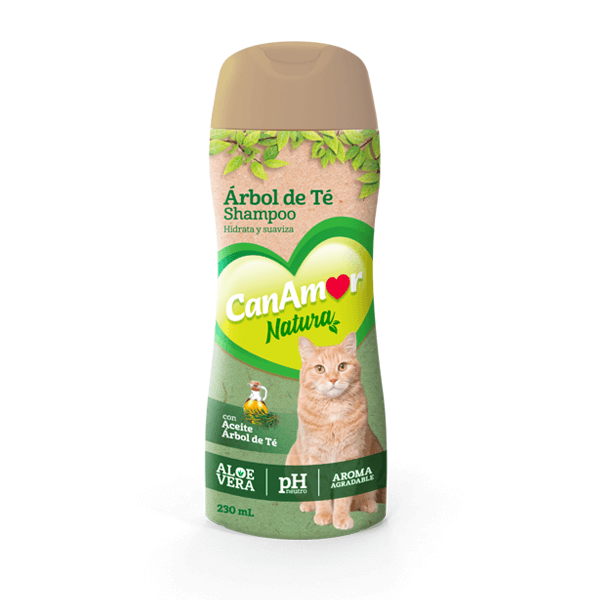 Shampoo para Gatos y Perros CanAmor Árbol de Té 230 mL