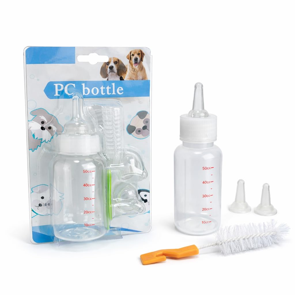 Tetero para Perros y Gatos con Cepillo de Limpieza