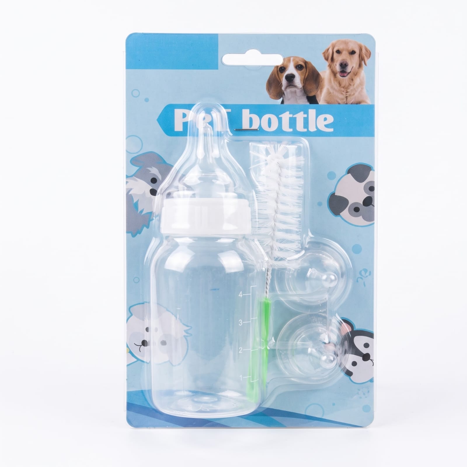 Tetero para Perros y Gatos con Cepillo de Limpieza