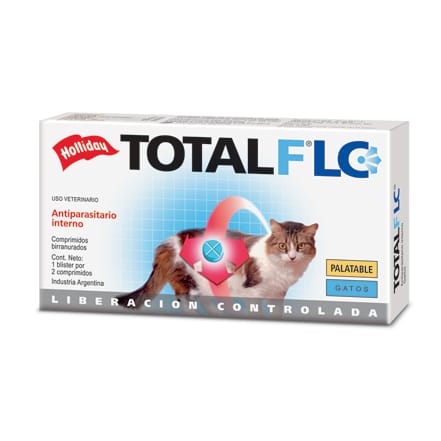 Antiparasitario Interno para Gatos Total F LC Holliday Blíster x 2 Tabletas
